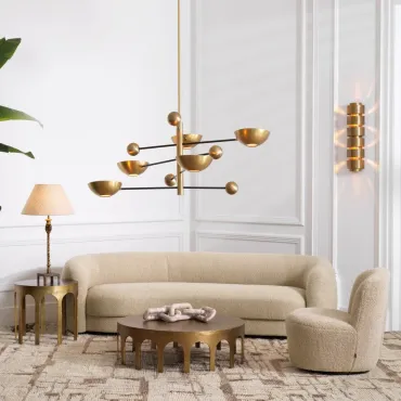 Doria Canberra Sand Swivel Chair