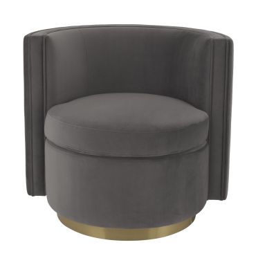 Amanda Savona Grey Swivel Armchair