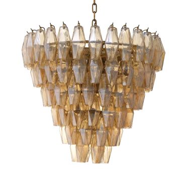 Benini Small Gold Glass Chandelier
