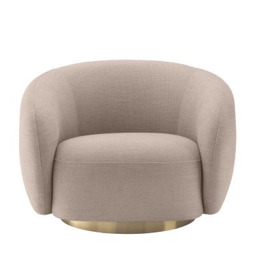 Brice Avalon Sand Swivel Armchair