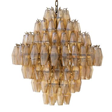 Benini Large Gold Glass Chandelier