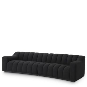 Kelly Large Boucle Black Sofa