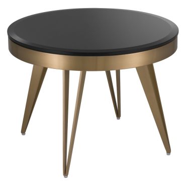 Rocco Brushed Brass Side Table
