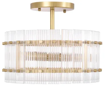 Ruby Antique Brass Ceiling Lamp Round