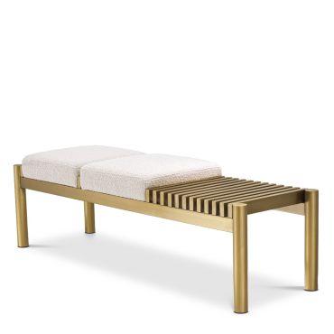 Bibi Brushed Brass Bench