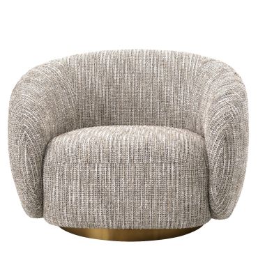 Brice Mademoiselle Beige Swivel Armchair