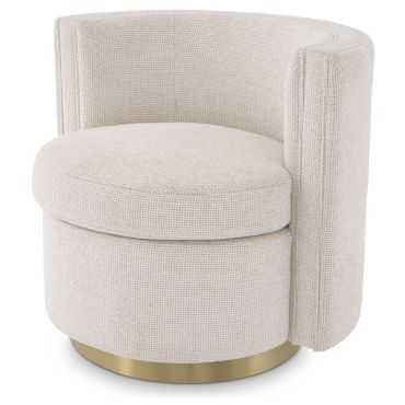 Amanda Lyssa Off White Swivel Armchair