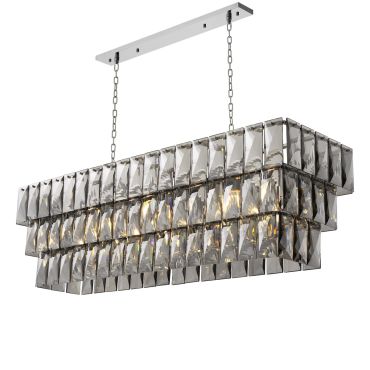 Amazone Smoked Rectangular Chandelier