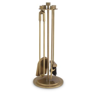 Lara Vintage Brass Fire Tools
