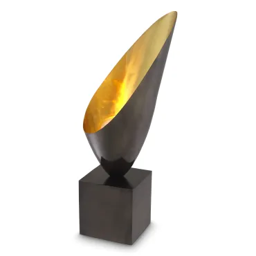 Grotto Gunmetal & Gold Table Lamp