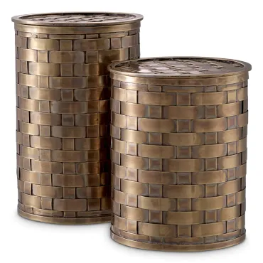 Lausanne Vintage Brass Box - Set of 2