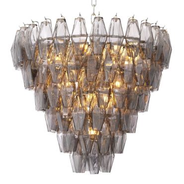 Benini Small Smoked Glass Chandelier