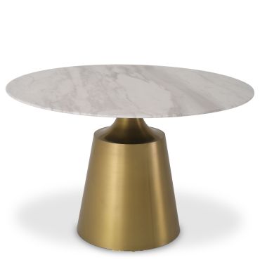 Nathan Brushed Brass Dining Table