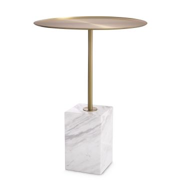 Cole White Marble Side Table
