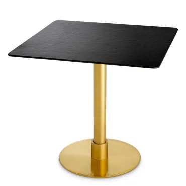 Terzo Brushed Brass Square Dining Table