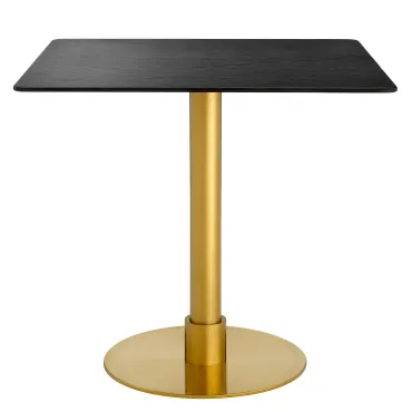 Terzo Brushed Brass Square Dining Table