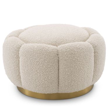 Inger Boucle Cream Ottoman
