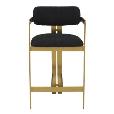 Donato Boucle Black Counter Stool