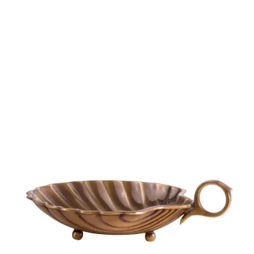 Shell Small Brass Finish Tray