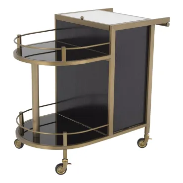 Bellini Brushed Brass Bar Cart