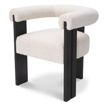 Percy Boucle Cream Dining Armchair