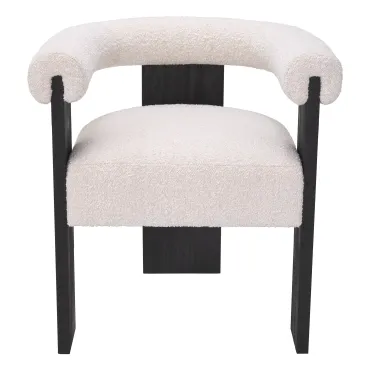 Percy Boucle Cream Dining Armchair