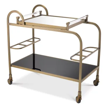 Montreuil Brushed Brass Bar Cart