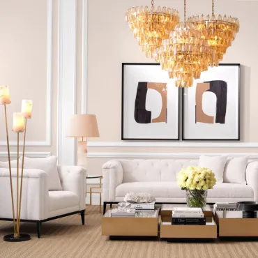 Cesare Lyssa Off White Arm Chair