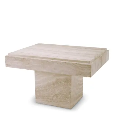 Sartoria Travertine Side Table