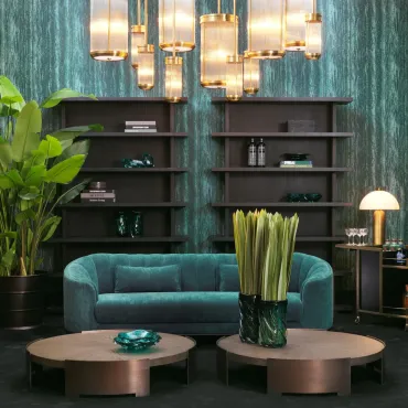 Rousseau Small Antique Brass Pendant