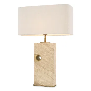 Sebago Travertine Table Lamp