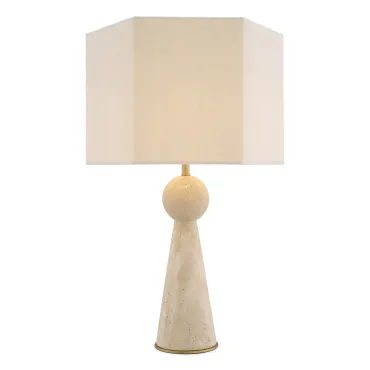 Novak Travertine Table Lamp