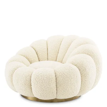 Mello Swivel Chair Faux Shearling