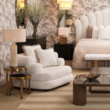 Malaga Lyssa Off White Armchair