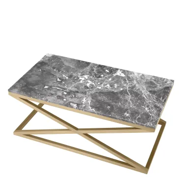 Criss Cross Grey Marble Coffee Table