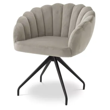 Luzern Savona Greige Swivel Dining Chair