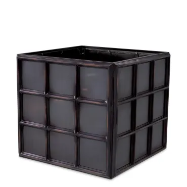 Grid Antique Bronze Medium Planter