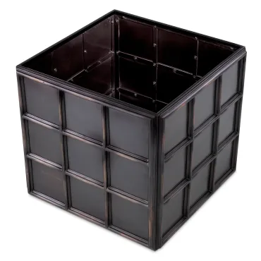 Grid Antique Bronze Medium Planter