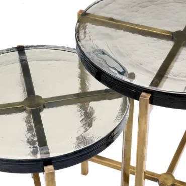 Haymann Vintage Brass Side Table - Set of 2