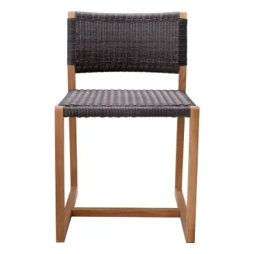 Griffin Black Weave Indoor/Outdoor Dining Chair