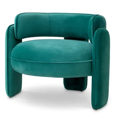 Chaplin Savona Turquoise Velvet Armchair