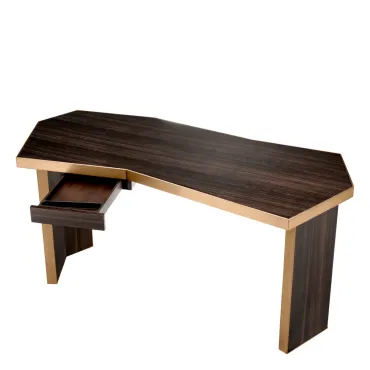 Xenon Smoked Eucalyptus & Brushed Brass Desk