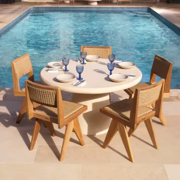 Niclas Outdoor Natural Teak Dining Chair