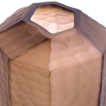 Luxurious Larisa Brown Vase by James Said: Elevate your decor with this hand-blown glass masterpiece.