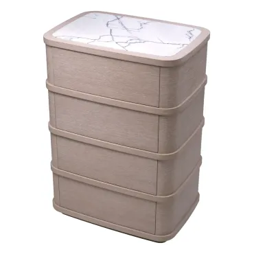 Cabana Washed Oak & Bianco Lilac Marble Chest