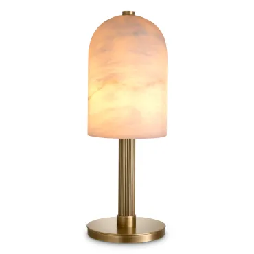 Kayla Antqiue Brass & Alabaster Table Lamp