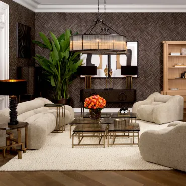 Gee Vintage Brass and Handmade Glass Side Table 