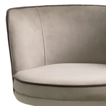 Grenada Savona Greige Velvet Bar stool