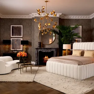 Sycamore Boucle Cream King Bed with Mattress 