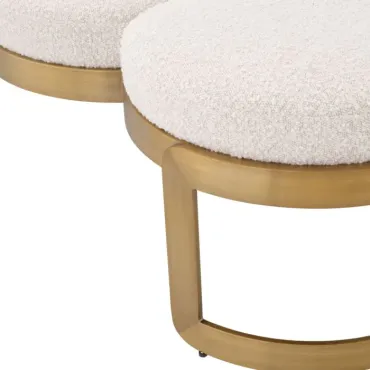 Newport Cream Boucle Bench